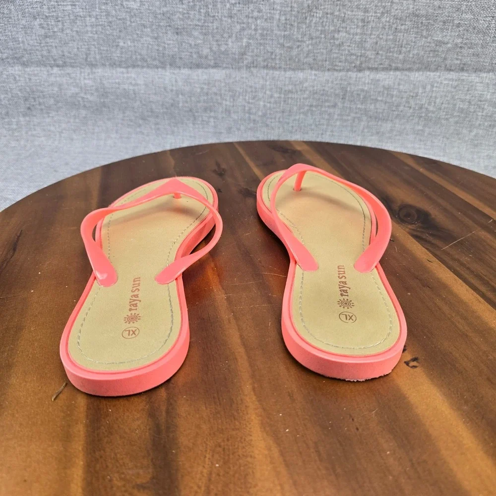 Raya‎ Sun Coral Pink Flip Flops Sandals Beach Pool Summer Size 10